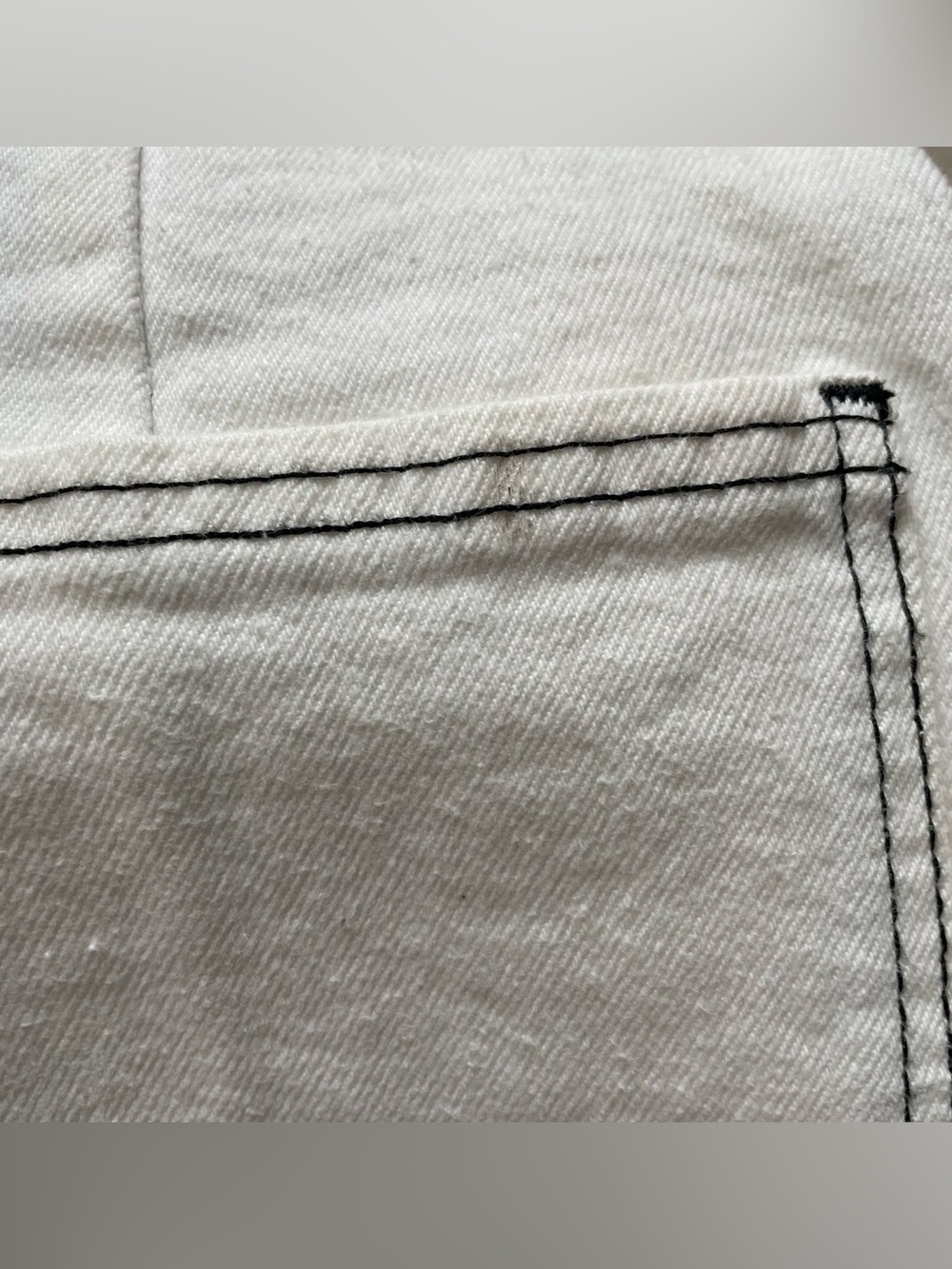 Reformation Jeans Anna Patch Pocket Denim Mini Skirt White Zipper Front Size 25 - Picture 11 of 11